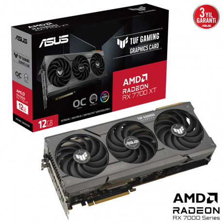 ASUS TUF GAMING TUF-RX7700XT-O12G-GAMING 12GB GDDR6 HDMI DP 192BİT